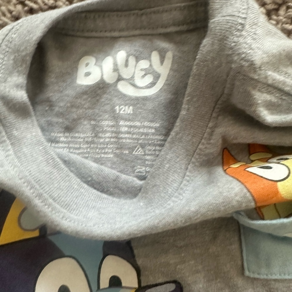 Bluey Kids Gray T-Shirt - Picture 3 of 3